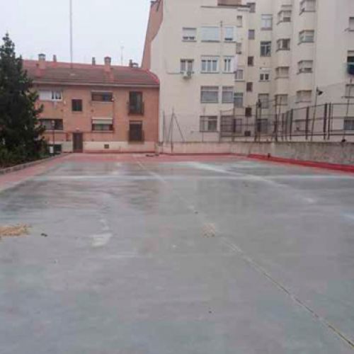 Impermeabilización y pulido de pista deportiva