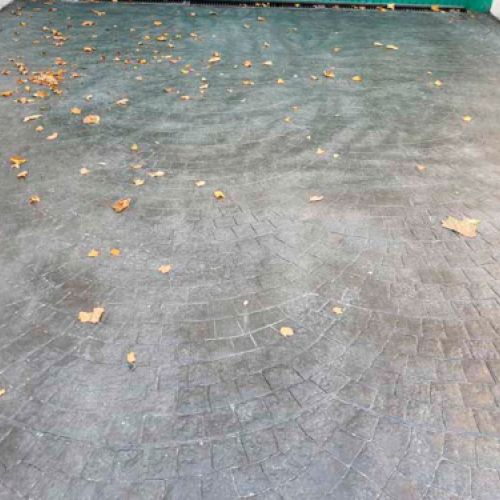 Hormigón impreso rampa garaje